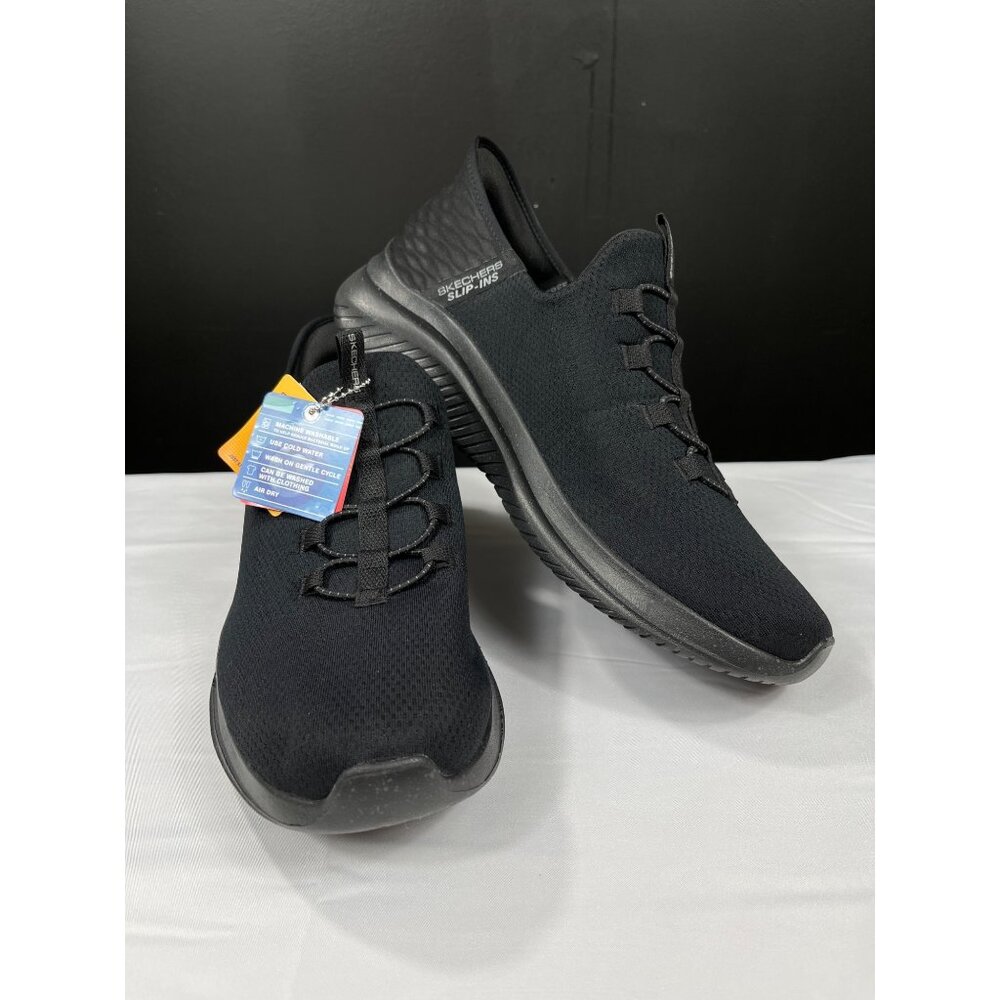 Skechers Mens Black Slip On Sneakers Size 11.5 SKU 7355